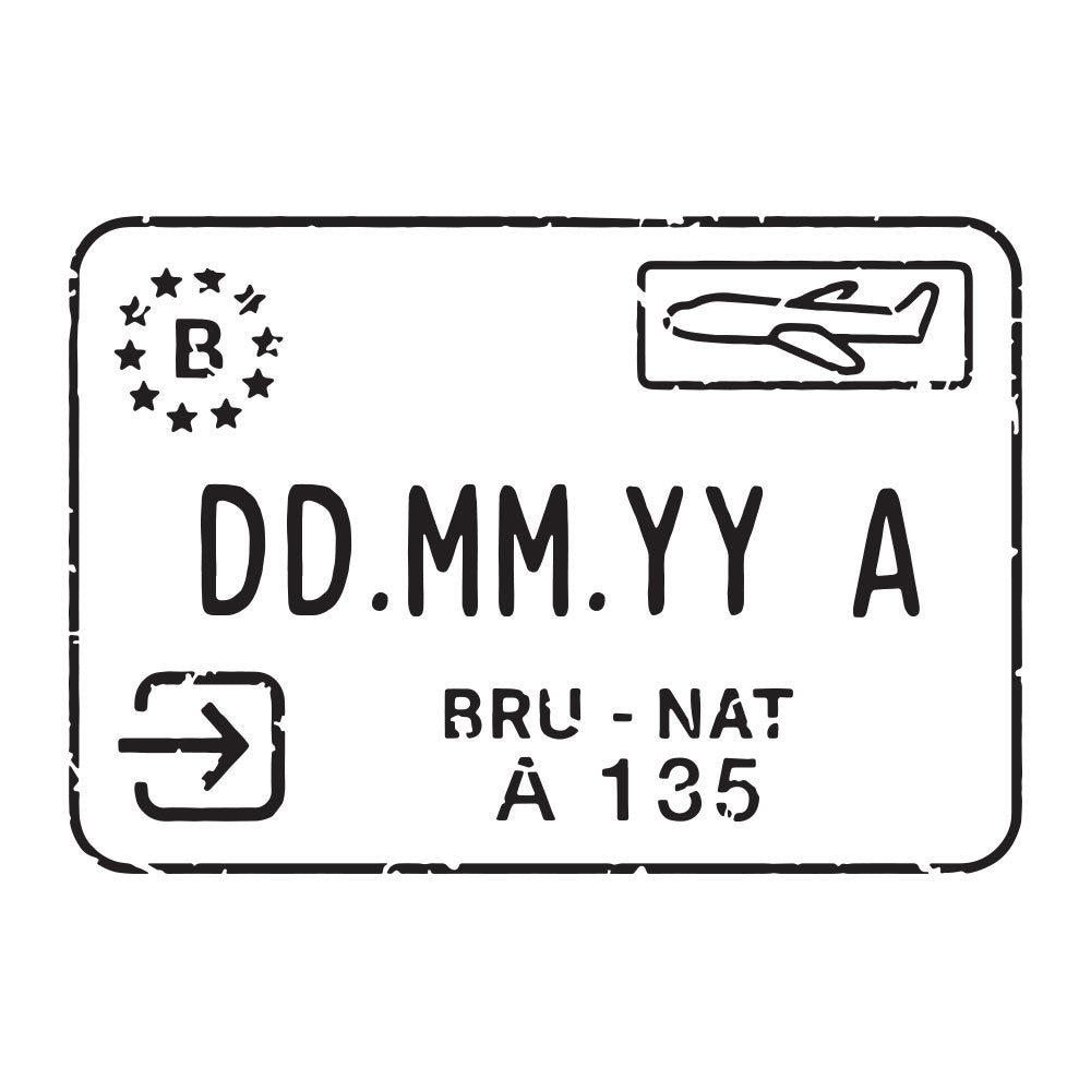 Passport Stamp Decal - Belgium Conquest Maps LLC