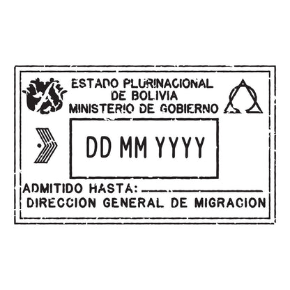 Passport Stamp Decal - Bolivia Conquest Maps LLC