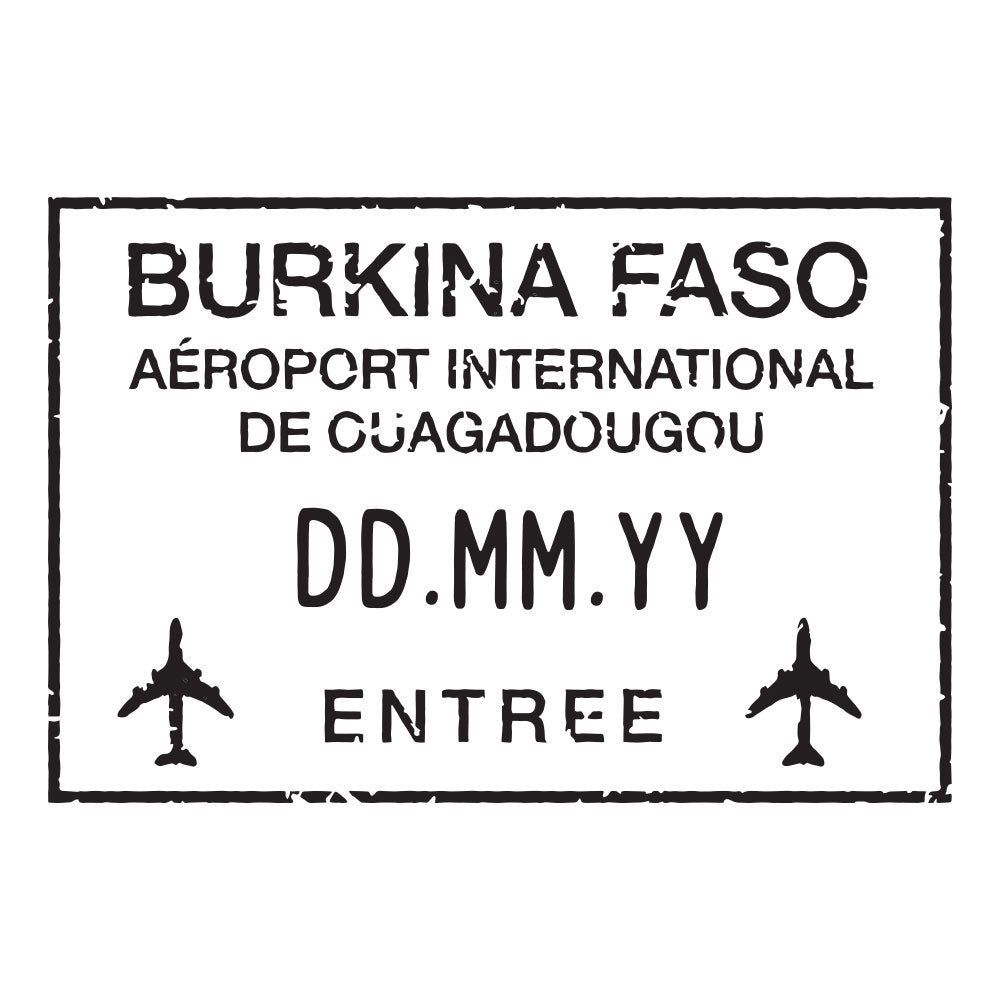 Passport Stamp Decal - Burkina Faso Conquest Maps LLC