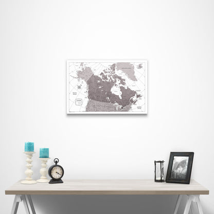 Canada Map Poster - Dark Brown Color Splash CM Poster