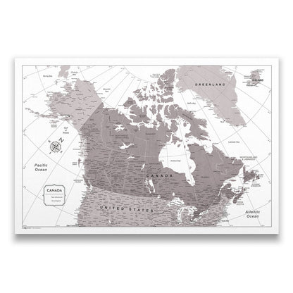 Canada Map Poster - Dark Brown Color Splash CM Poster