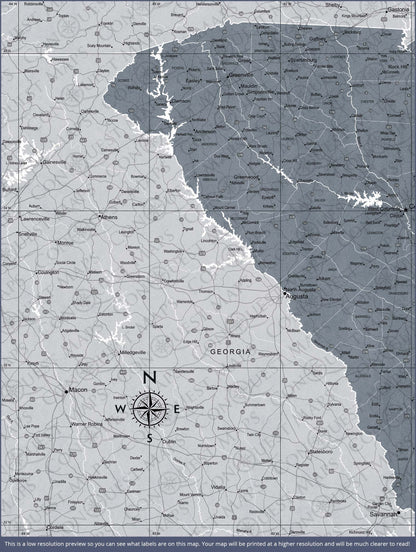 Push Pin South Carolina Map (Pin Board) - Dark Gray Color Splash CM Pin Board