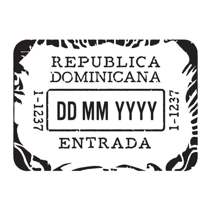 Passport Stamp Decal - Dominican Republic Conquest Maps LLC