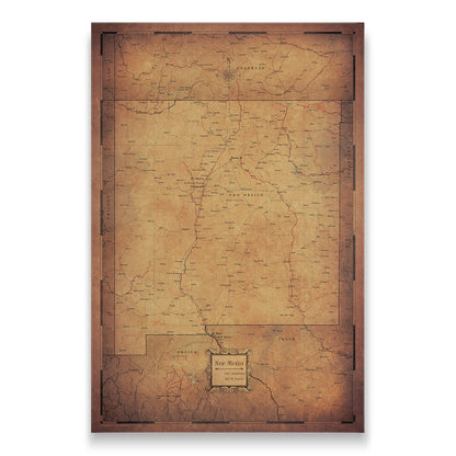 Push Pin New Mexico Map (Pin Board) - Golden Aged CM Pin Board