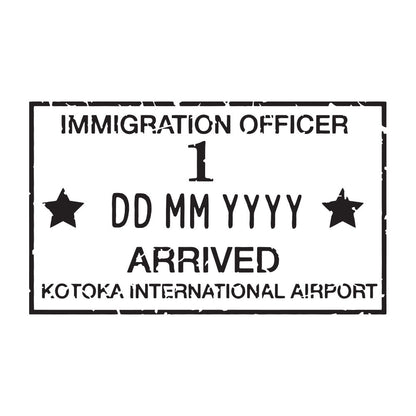 Passport Stamp Decal - Ghana Conquest Maps LLC