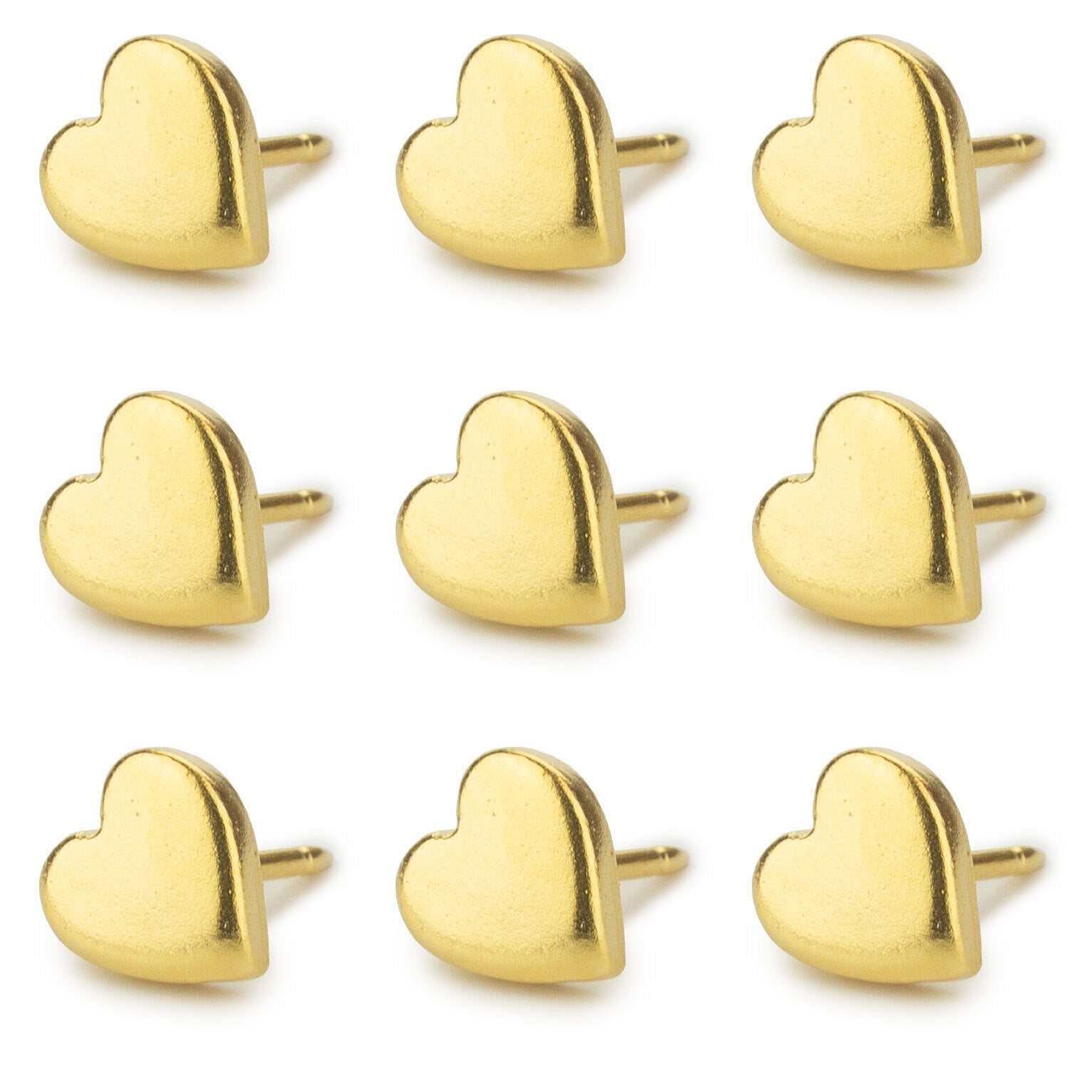 Gold Heart Map Push Pins Conquest Maps LLC