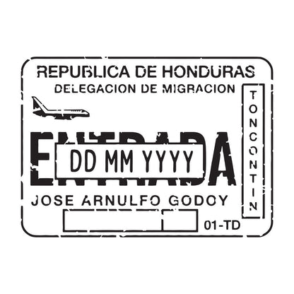 Passport Stamp Decal - Honduras Conquest Maps LLC