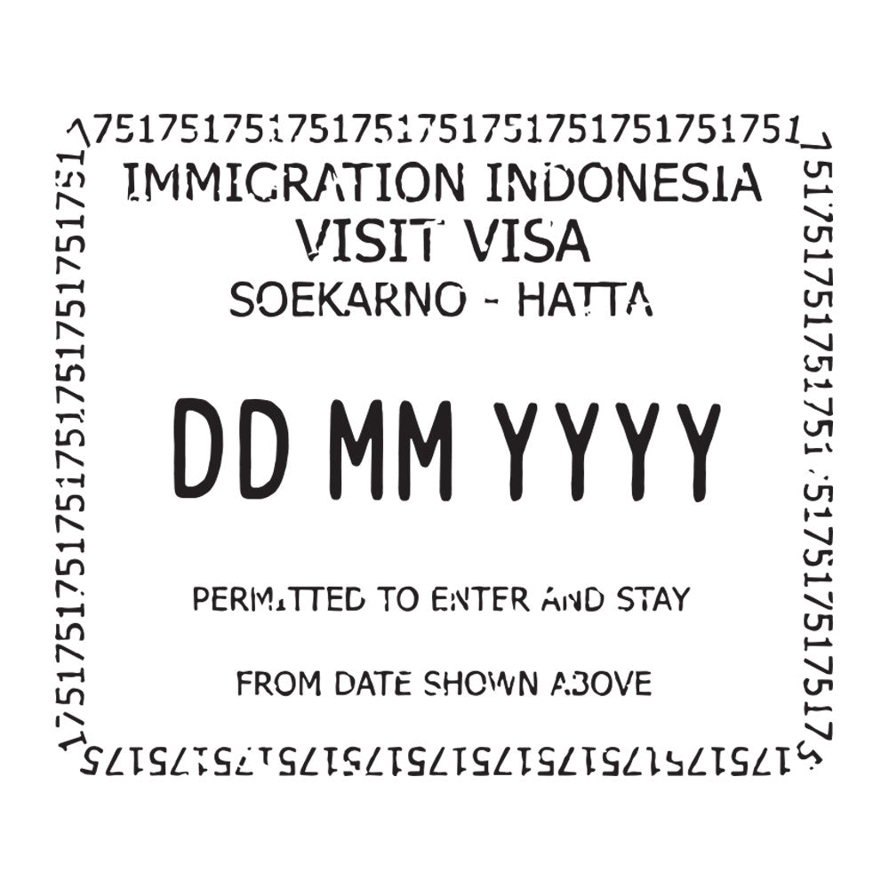 Passport Stamp Decal - Indonesia Conquest Maps LLC