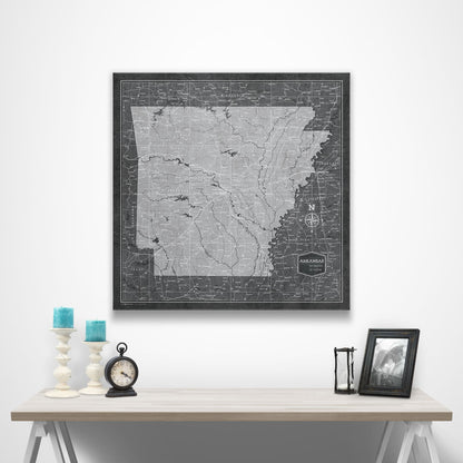 Arkansas Map Poster- Modern Slate CM Poster