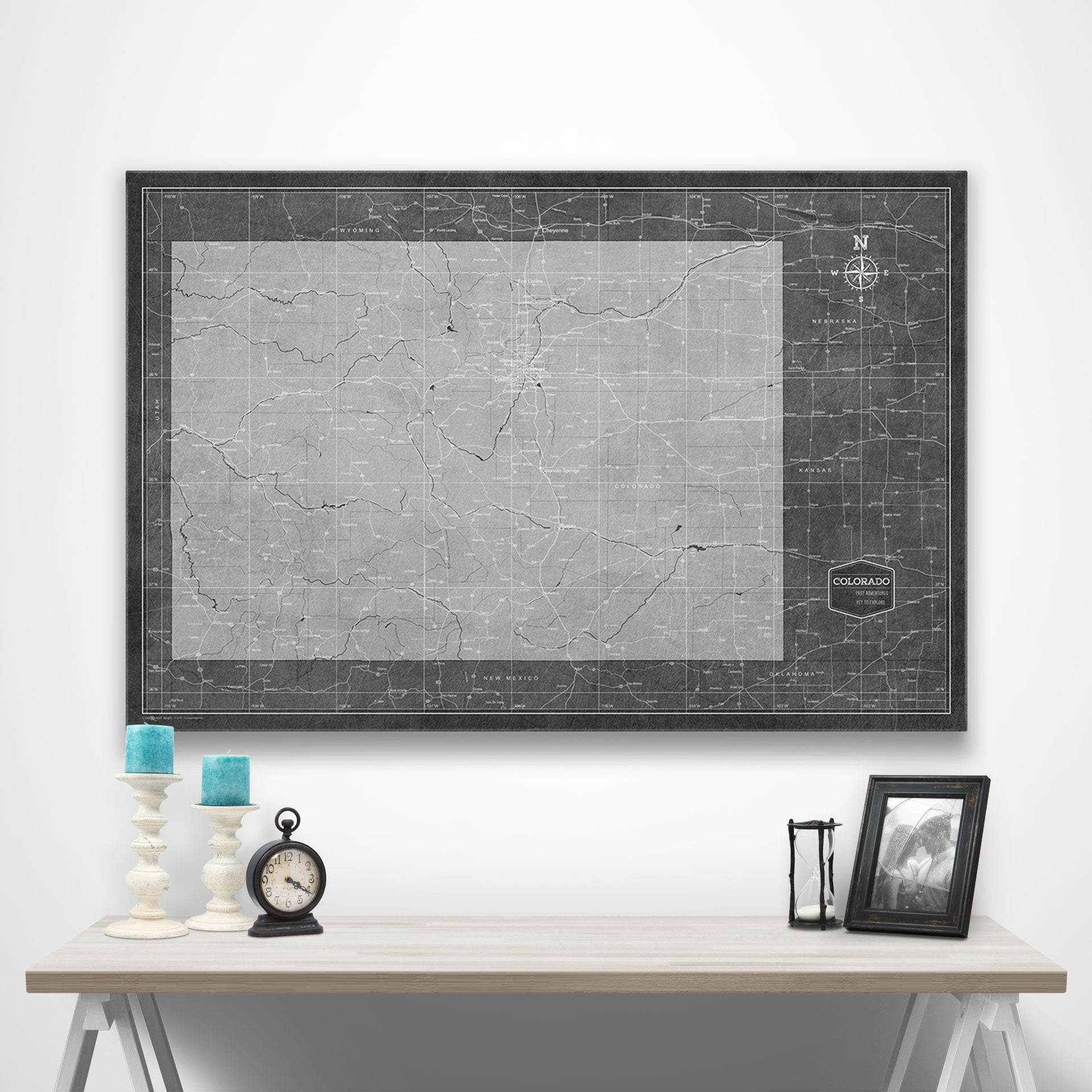 Colorado Map Poster - Modern Slate CM Poster