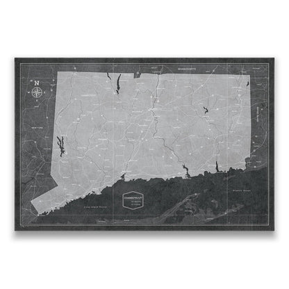 Connecticut Map Poster - Modern Slate CM Poster