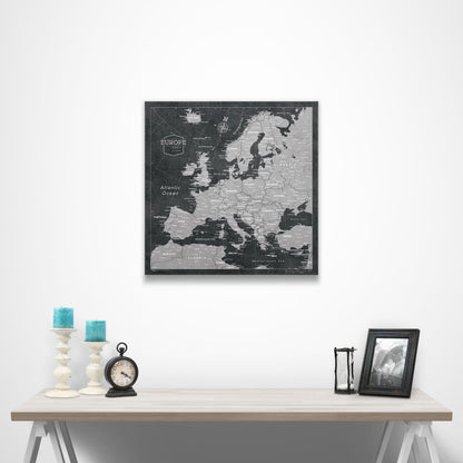 Europe Map Poster - Modern Slate CM Poster