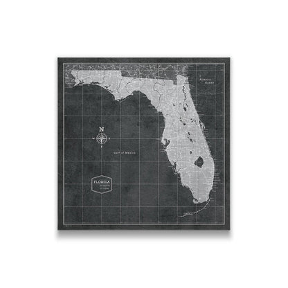 Florida Map Poster - Modern Slate CM Poster