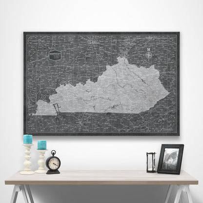 Kentucky Map Poster - Modern Slate CM Poster