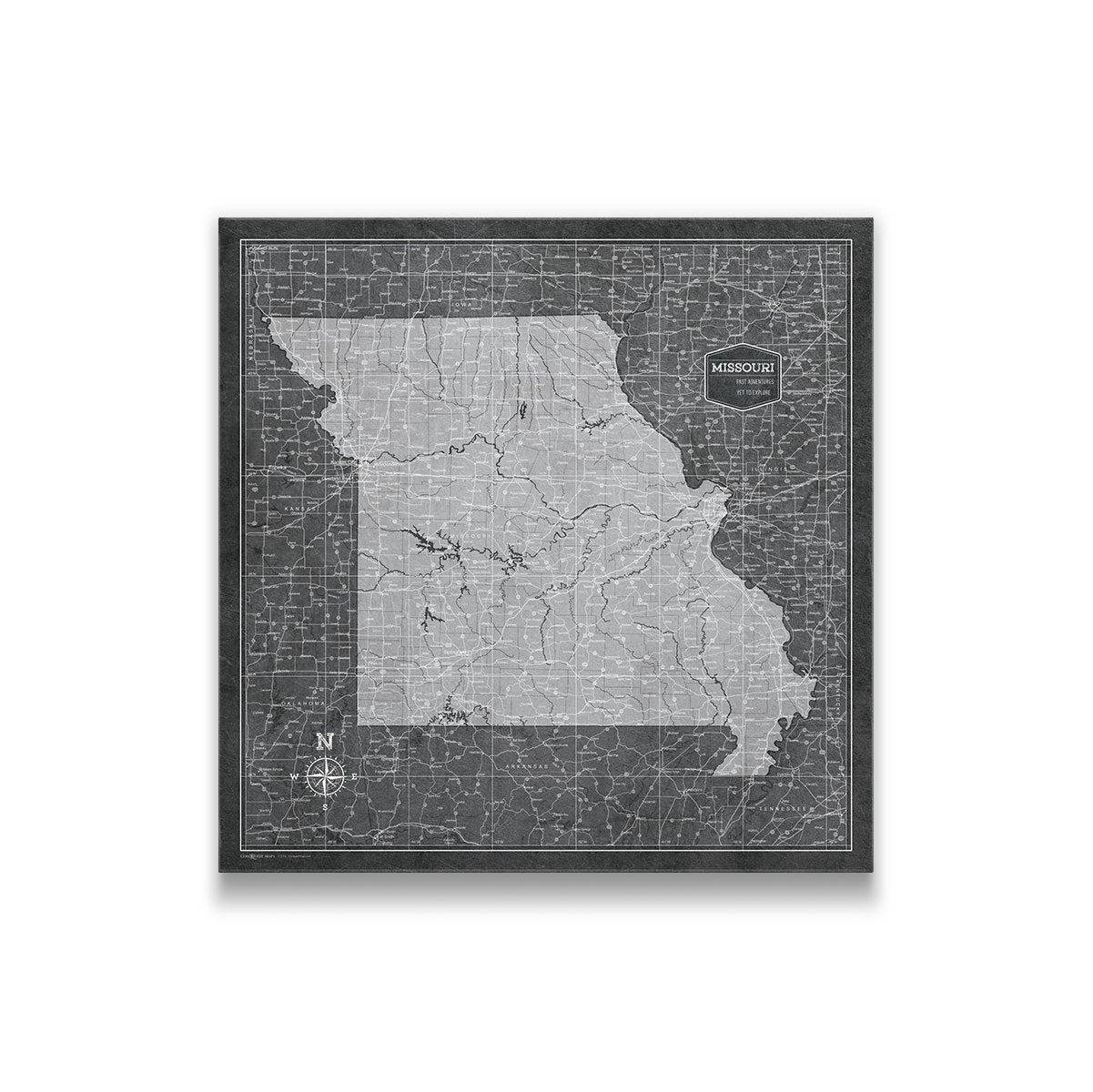 Missouri Map Poster - Modern Slate CM Poster