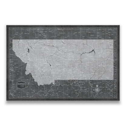 Montana Map Poster - Modern Slate CM Poster