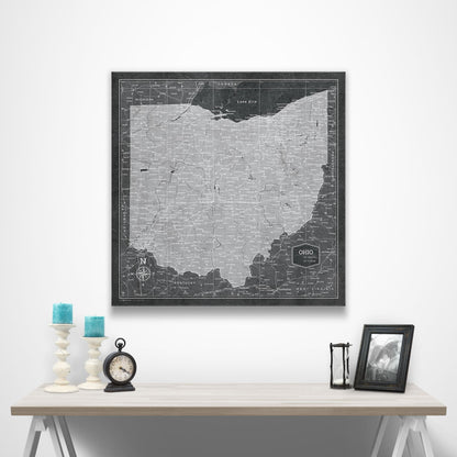 Ohio Map Poster - Modern Slate CM Poster