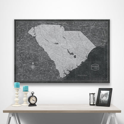 South Carolina Map Poster - Modern Slate CM Poster