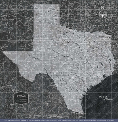 Push Pin Texas Map (Pin Board) - Modern Slate CM Pin Board