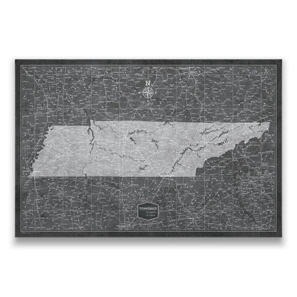 Tennessee Map Poster - Modern Slate CM Poster