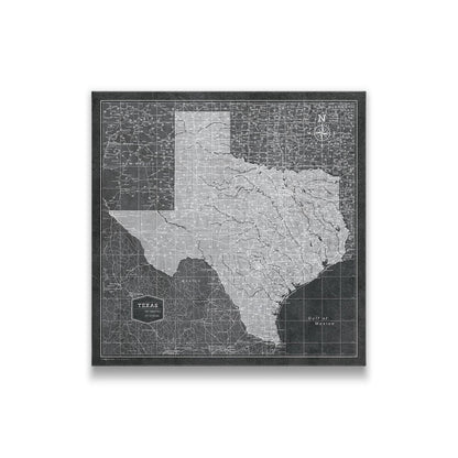 Push Pin Texas Map (Pin Board) - Modern Slate CM Pin Board