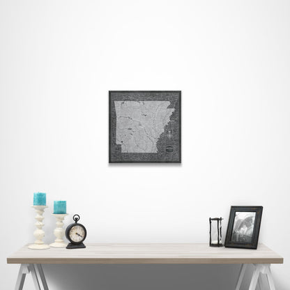 Arkansas Map Poster- Modern Slate CM Poster