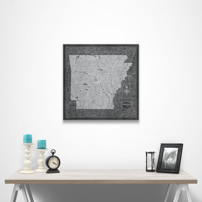 Arkansas Map Poster- Modern Slate CM Poster