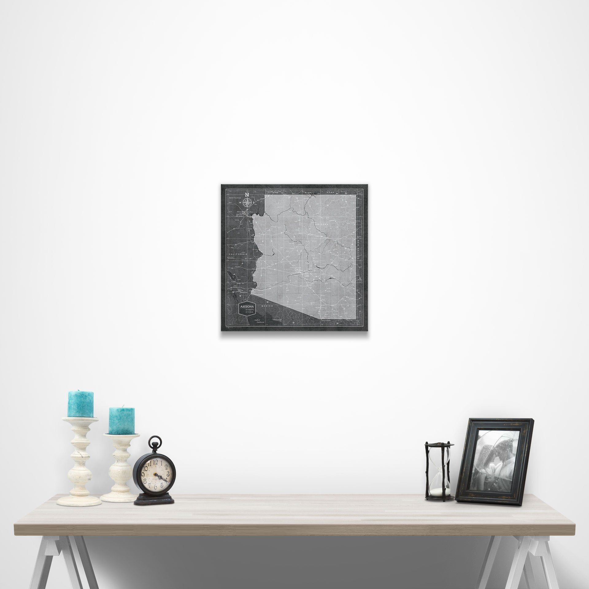 Arizona Map Poster - Modern Slate CM Poster