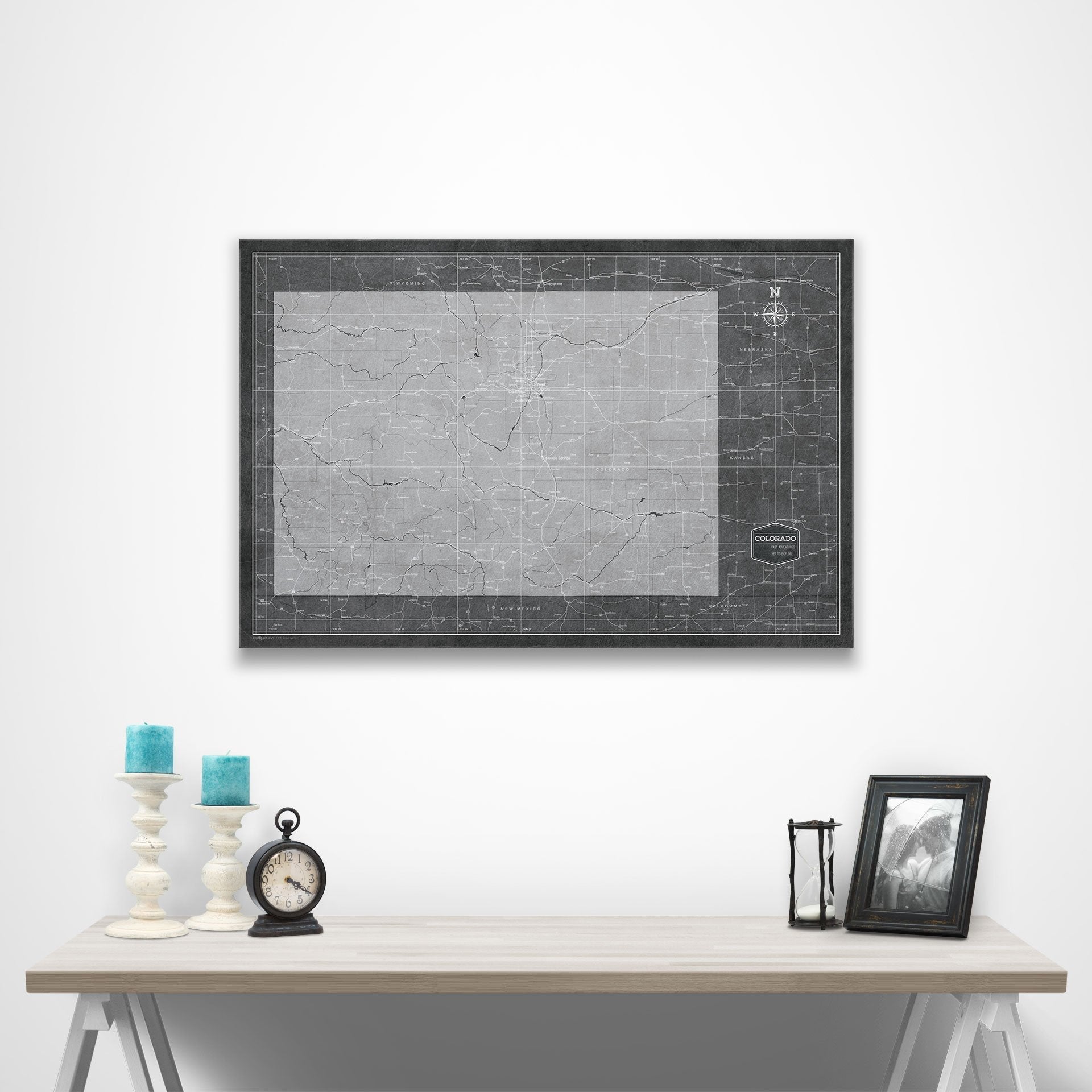 Colorado Map Poster - Modern Slate CM Poster