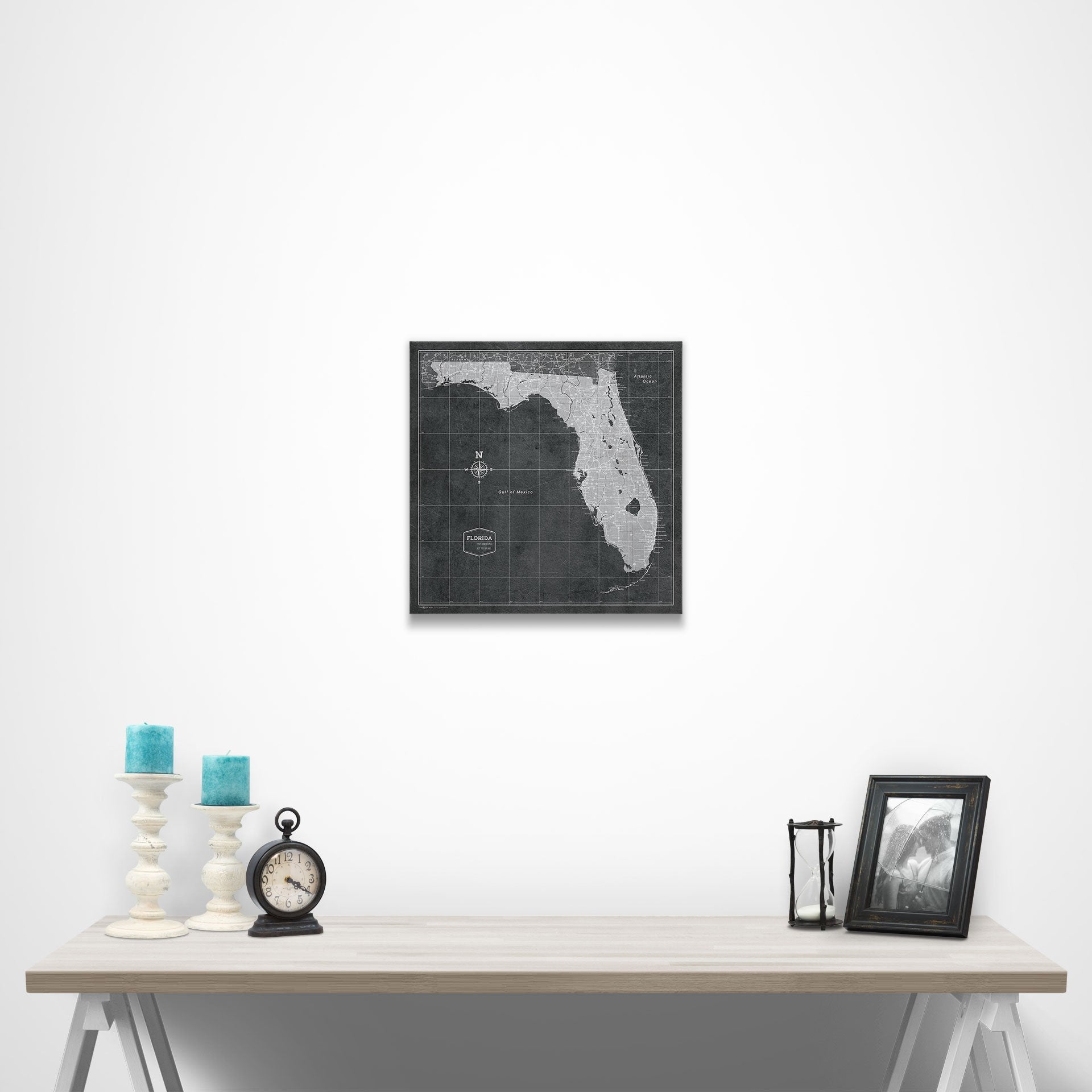 Florida Map Poster - Modern Slate CM Poster