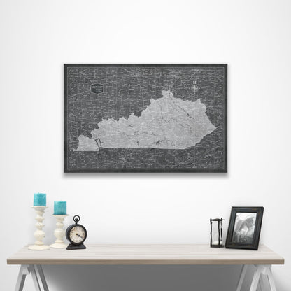 Kentucky Map Poster - Modern Slate CM Poster