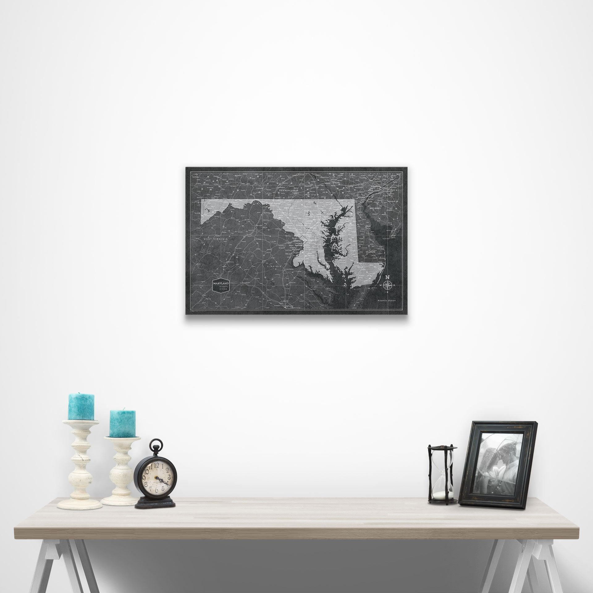 Maryland Map Poster - Modern Slate CM Poster