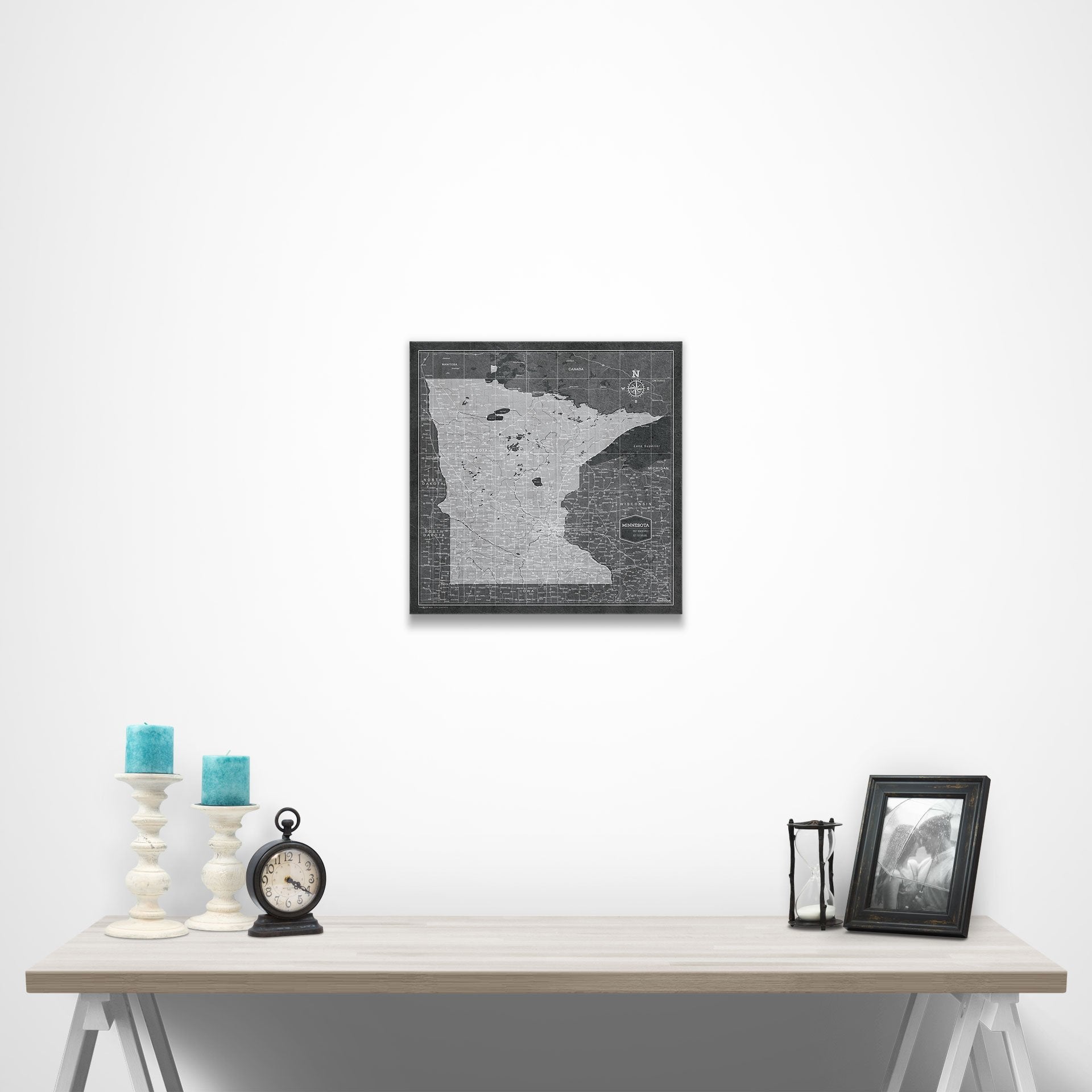 Minnesota Map Poster - Modern Slate CM Poster