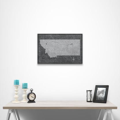 Montana Map Poster - Modern Slate CM Poster