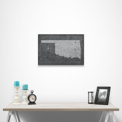 Oklahoma Map Poster - Modern Slate CM Poster