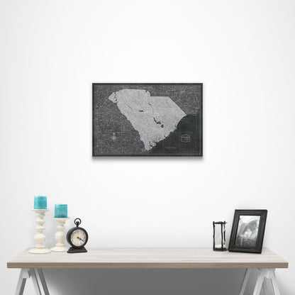 South Carolina Map Poster - Modern Slate CM Poster