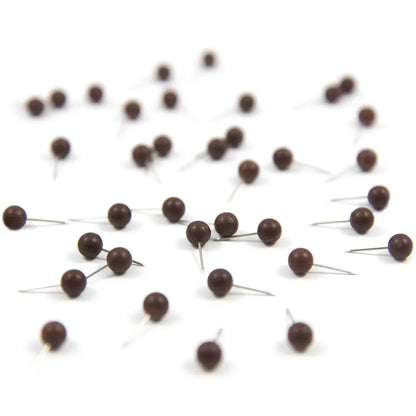 Map Push Pins: Coffee Brown - Matte Finish CM Push Pins