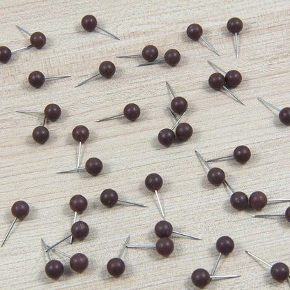 Map Push Pins: Coffee Brown - Matte Finish CM Push Pins