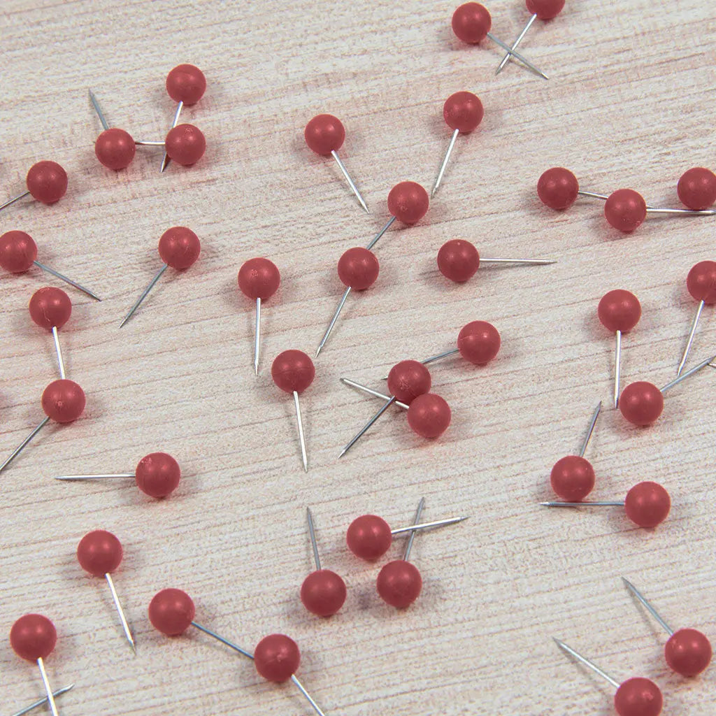 Map Push Pins: Crimson Red - Matte Finish CM Push Pins