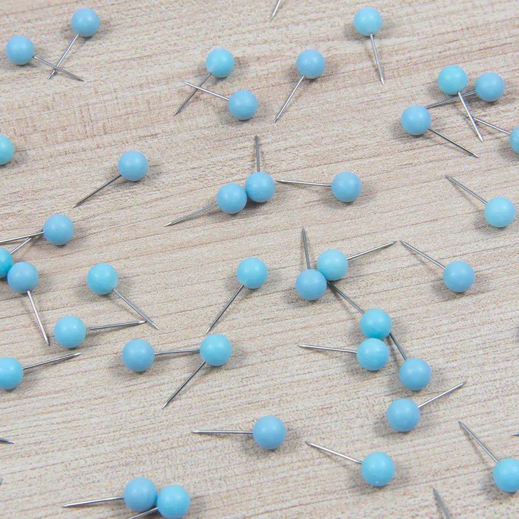 Map Push Pins: Sky Blue - Matte Finish CM Push Pins