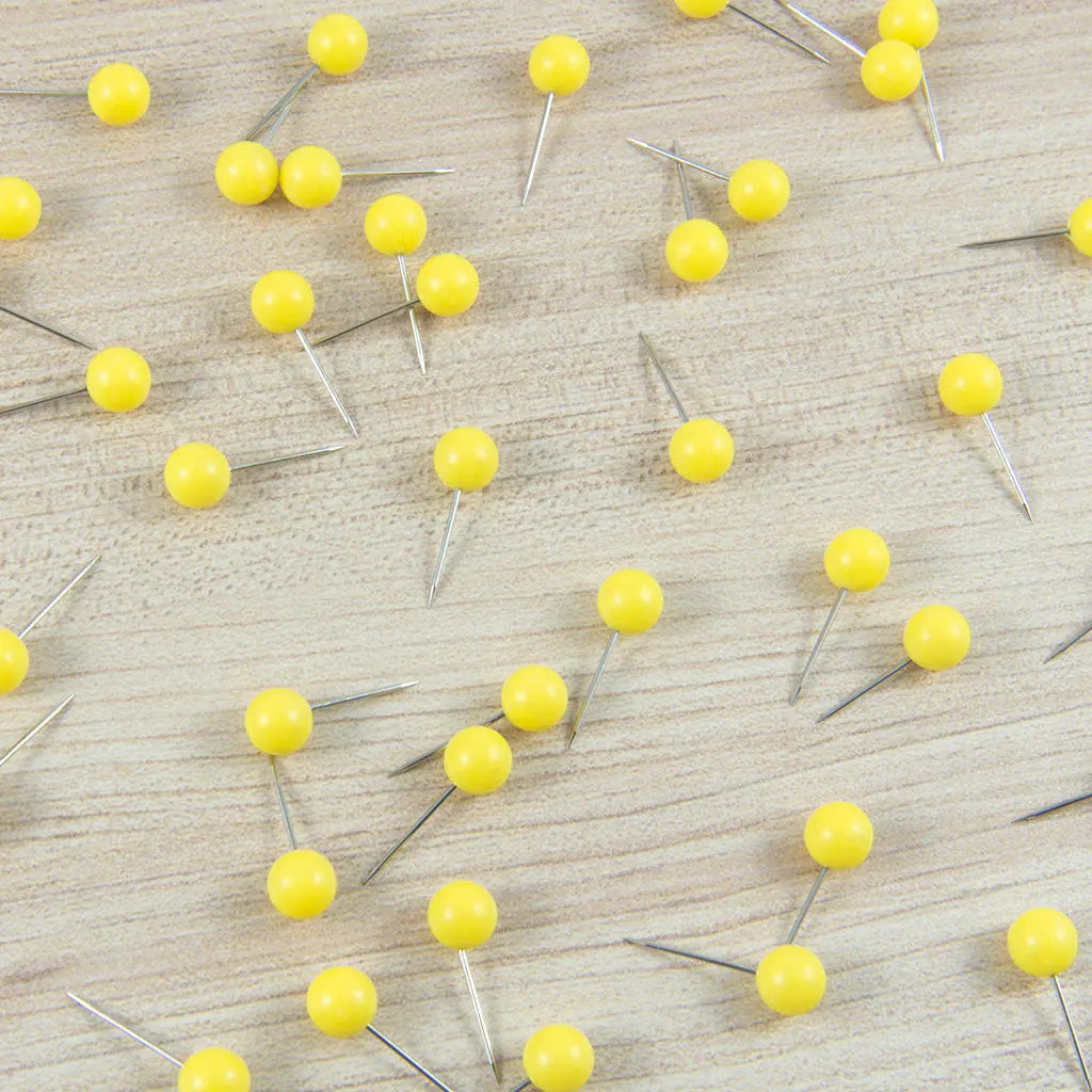 Map Push Pins: Sunrise Yellow - Matte Finish CM Push Pins