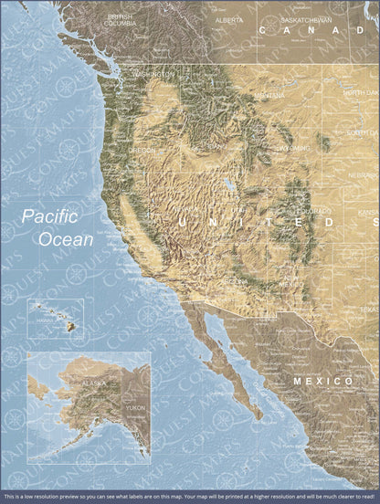 Push Pin USA Map (Pin Board) - Natural Earth CM Pin Board