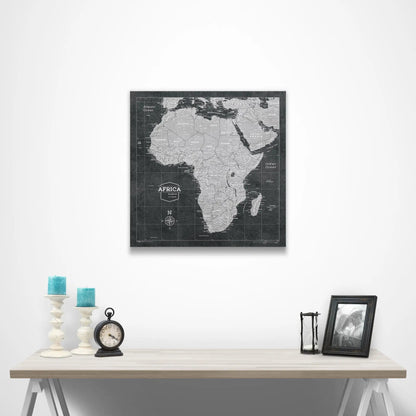 Push Pin Africa Map (Pin Board) - Modern Slate CM Pin Board