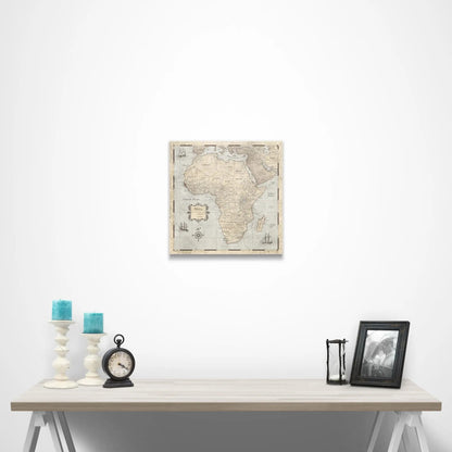 Push Pin Africa Map (Pin Board) - Rustic Vintage CM Pin Board