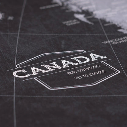 Push Pin Canada Map (Pin Board) - Modern Slate CM Pin Board