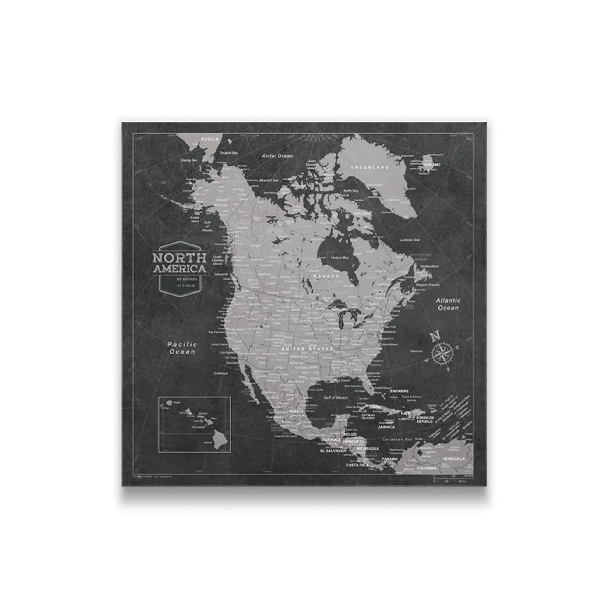 North America Poster - Modern Slate CM Poster