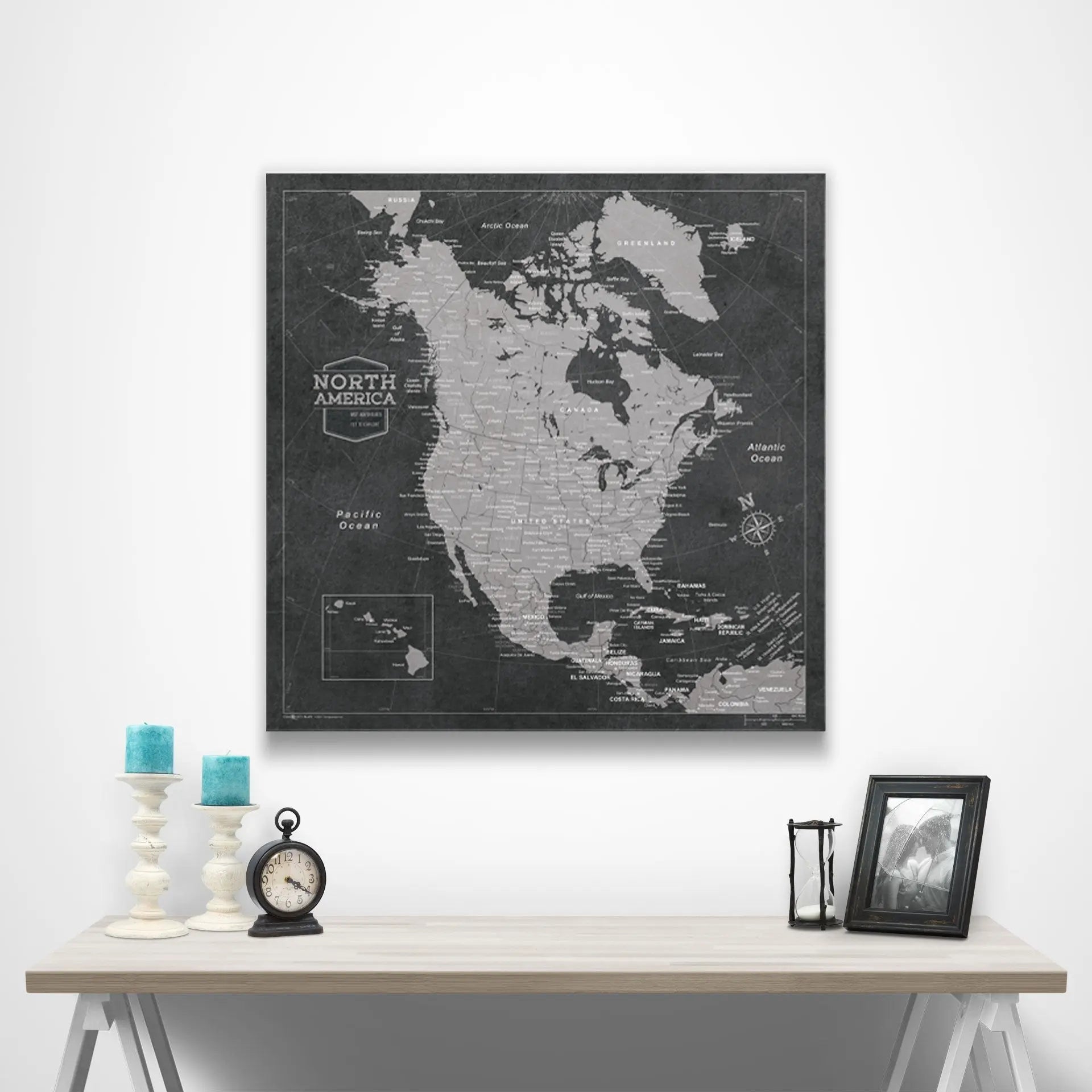 North America Poster - Modern Slate CM Poster