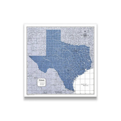 Push Pin Texas Map (Pin Board) - Navy Color Splash CM Pin Board