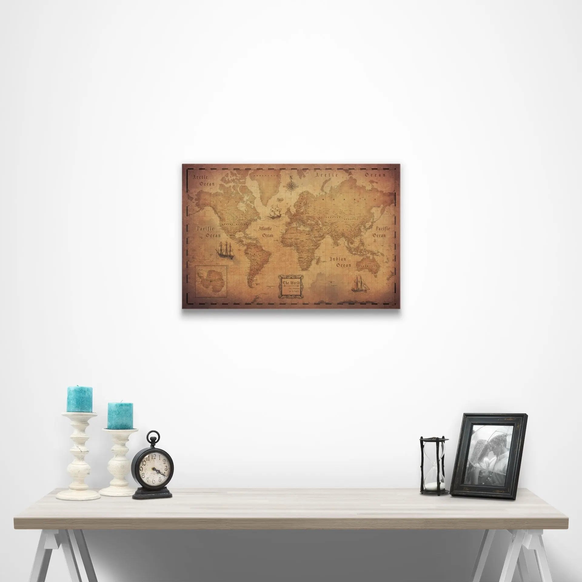 World Map Poster - Golden Aged CM Poster