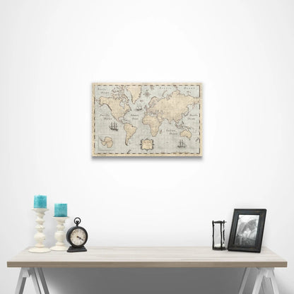 World Map Poster - Rustic Vintage CM Poster